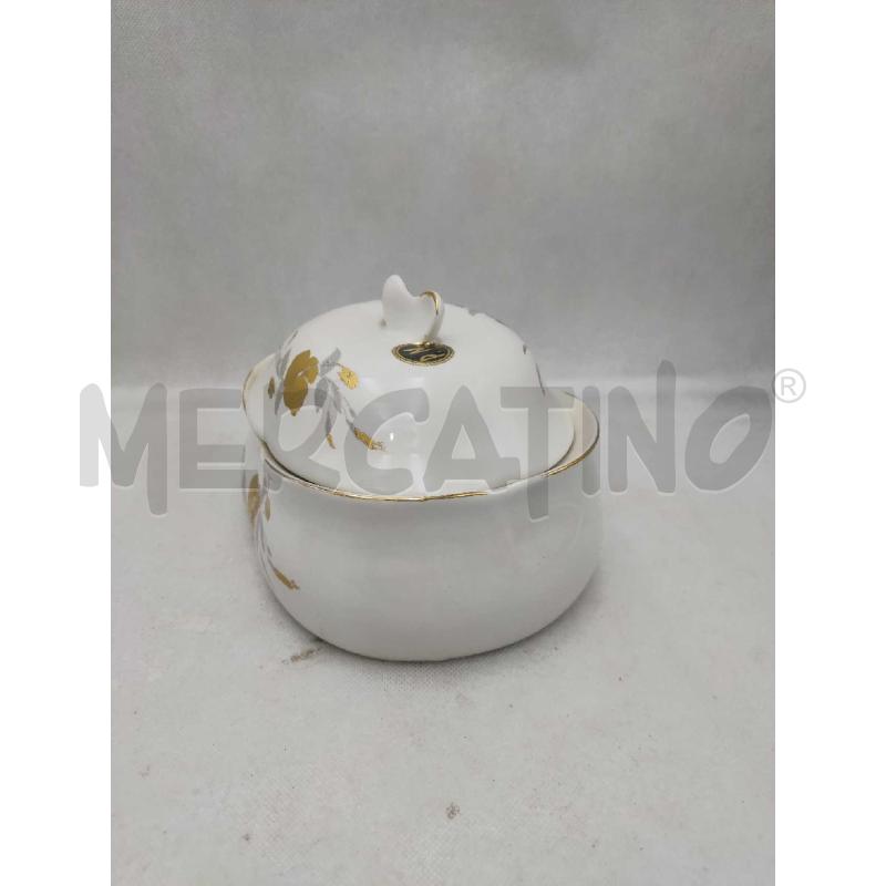 PORTA CARAMELLE CERAMICA BORDO DORATO  FIOERE DORATO  | Mercatino dell'Usato Settimo torinese 2