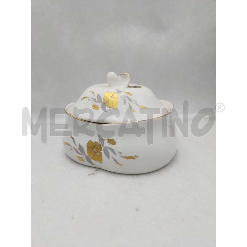 PORTA CARAMELLE CERAMICA BORDO DORATO  FIOERE DORATO  | Mercatino dell'Usato Settimo torinese 3