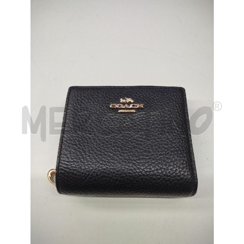 PORTA FOGLIO COACH PELLE MARTELLATA NERO | Mercatino dell'Usato Settimo torinese 1