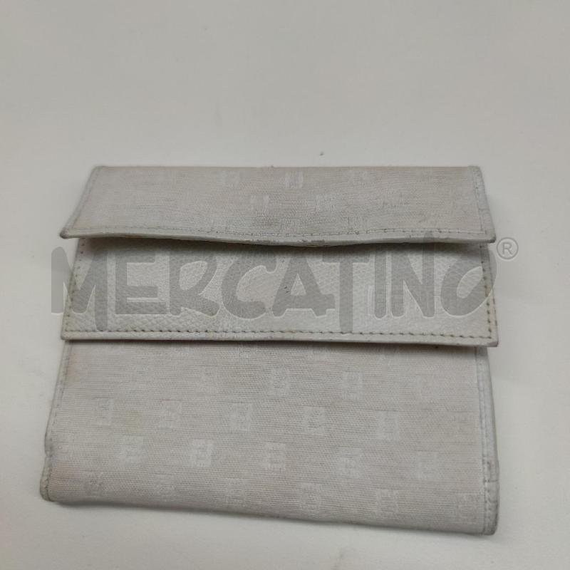 PORTA FOGLIO FENDI PANNA TESSUTO PARTI PELLE MARTELLATA | Mercatino dell'Usato Settimo torinese 1