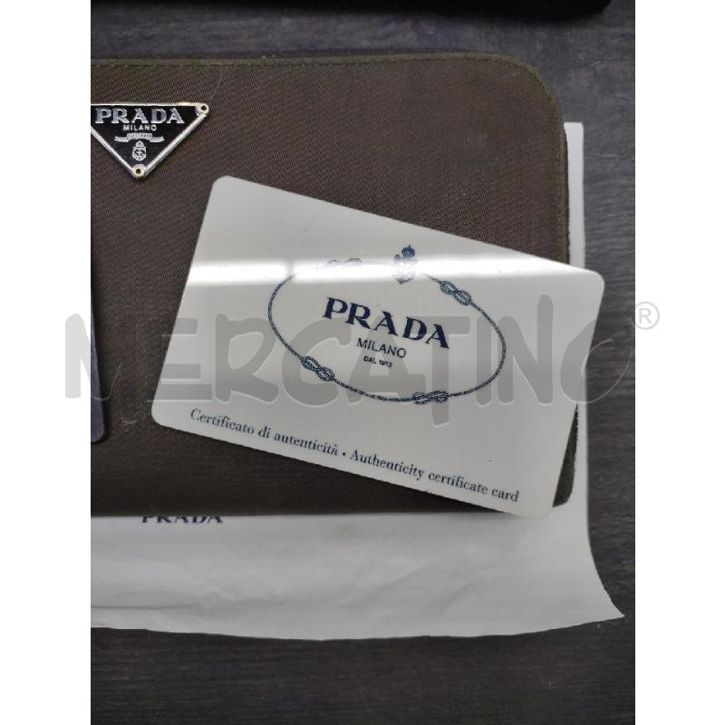 PORTA FOGLIO PRADA NYLON MARRONE CON SCATOLA | Mercatino dell'Usato Settimo torinese 5