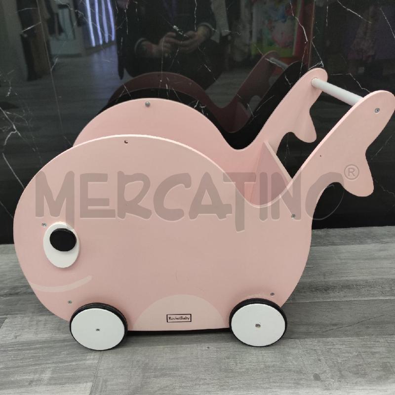 PORTA GIOCHI LEGNO BALENA ROCKET BABY | Mercatino dell'Usato Settimo torinese 1