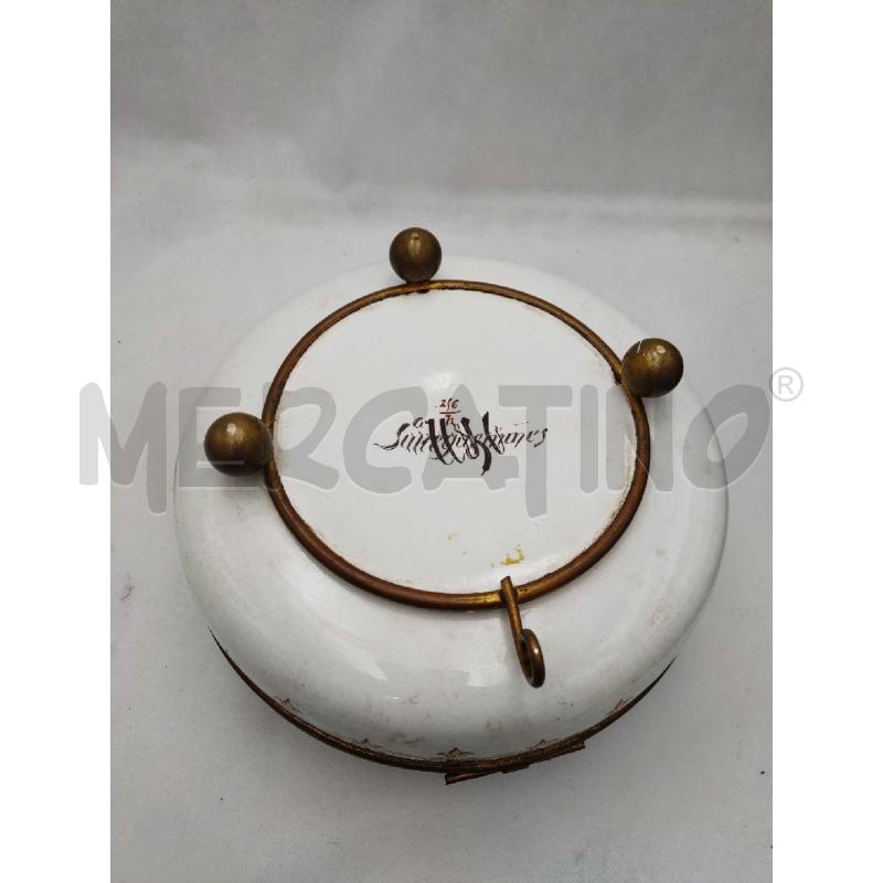 PORTA GIOIA CON PIEDINI CERAMICA DIPINTO VERDE | Mercatino dell'Usato Settimo torinese 4