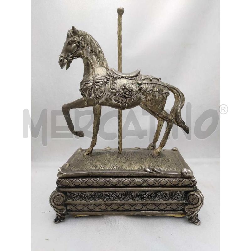 PORTA GIOIE RETTANGOLARE METALLO CON CAVALLO | Mercatino dell'Usato Settimo torinese 1