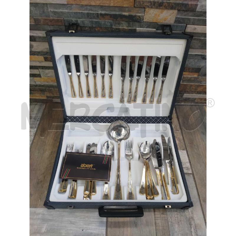 POSATE ABERT SERVIZIO COMPLETO INOX ORO | Mercatino dell'Usato Settimo torinese 1
