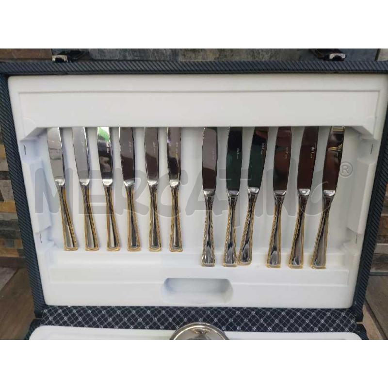 POSATE ABERT SERVIZIO COMPLETO INOX ORO | Mercatino dell'Usato Settimo torinese 3