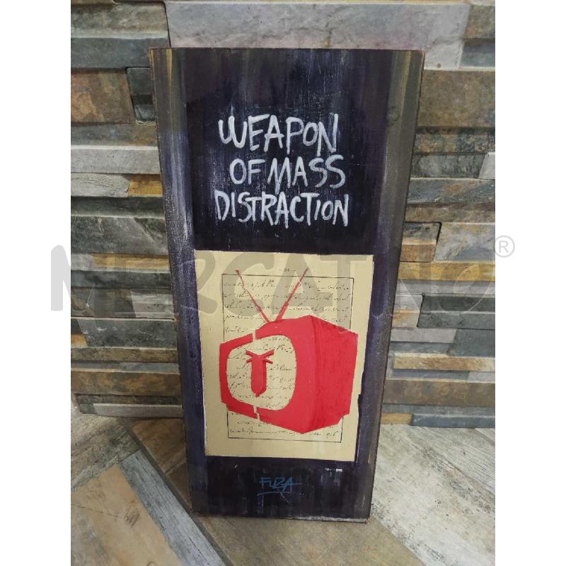 QUADRETTO WEAPON OF MASS DISTRACTION  | Mercatino dell'Usato Settimo torinese 1