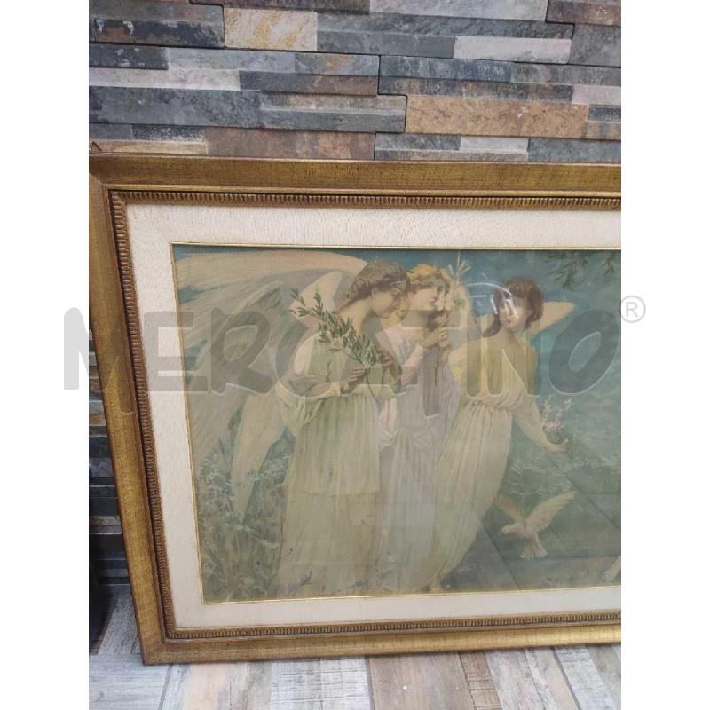 QUADRO ANGELI CORNICE DORATA GRANDE  | Mercatino dell'Usato Settimo torinese 2