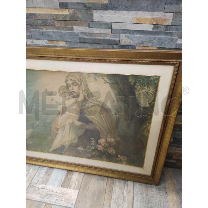 QUADRO ANGELI CORNICE DORATA GRANDE  | Mercatino dell'Usato Settimo torinese 3