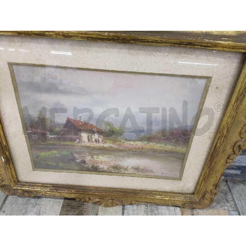QUADRO CORNICE DORATA PAESAGGIO CAMPAGNA | Mercatino dell'Usato Settimo torinese 2