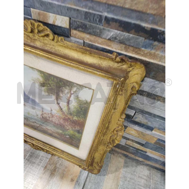 QUADRO CORNICE DORATA PAESAGGIO LAGO | Mercatino dell'Usato Settimo torinese 2