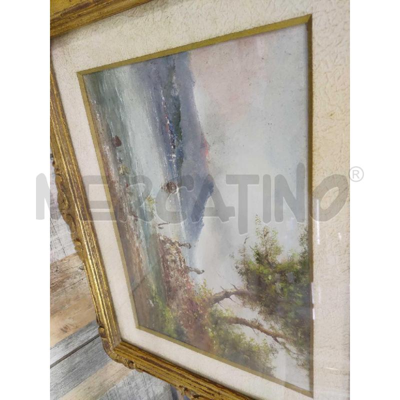 QUADRO CORNICE DORATA PAESAGGIO LAGO | Mercatino dell'Usato Settimo torinese 3