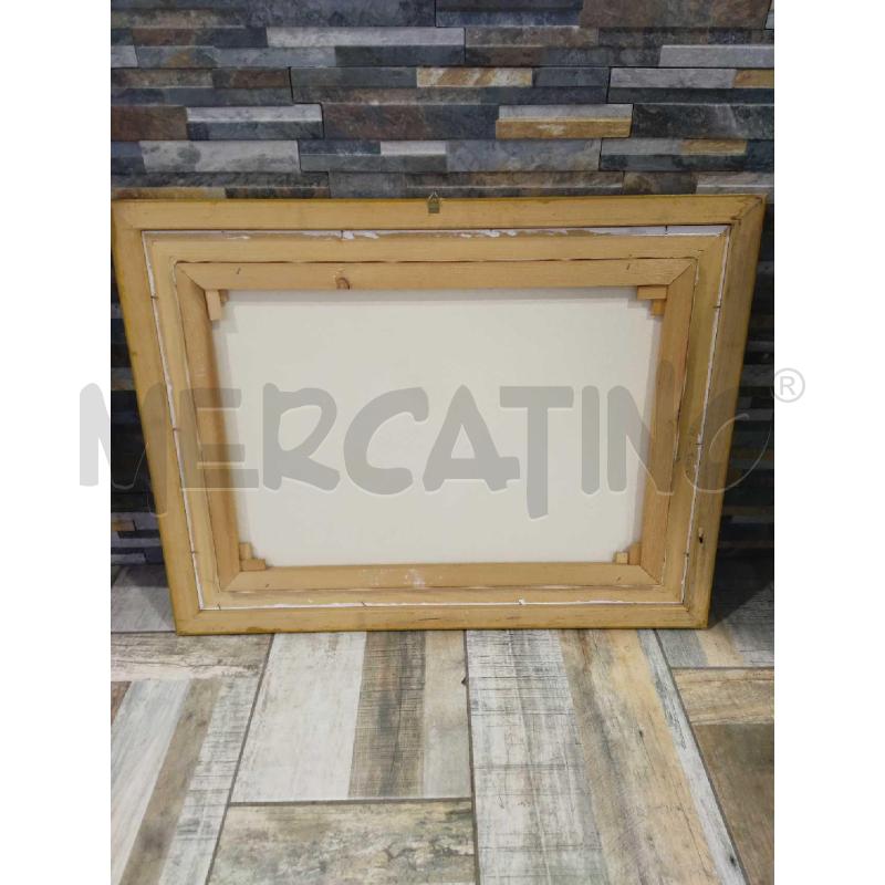 QUADRO CORNICE DORATA PAESAGGIO PERSONE CON CAPPELLO  | Mercatino dell'Usato Settimo torinese 4
