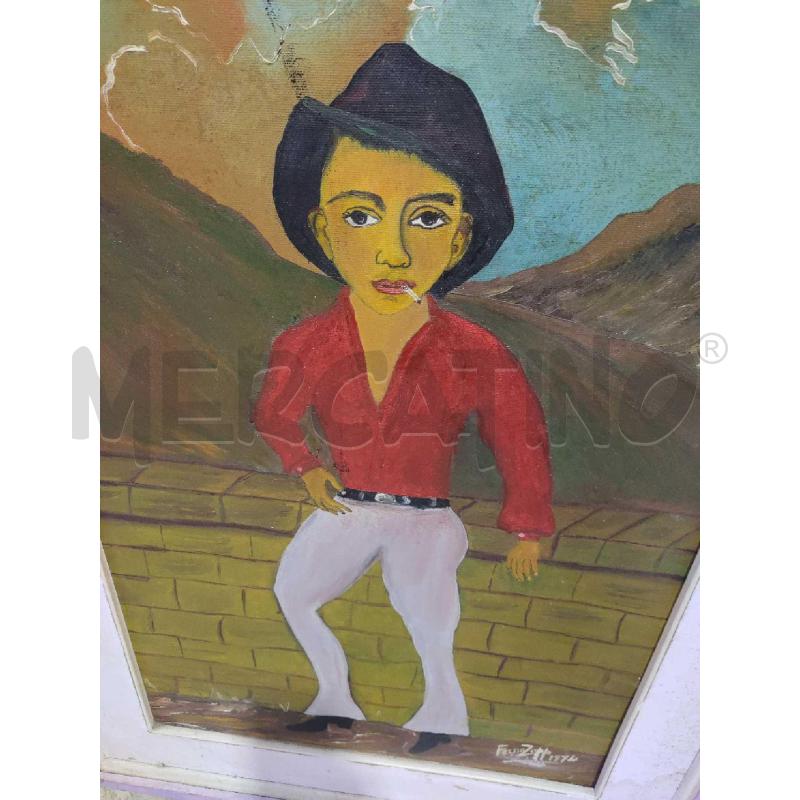 QUADRO CORNICE VIOLA UOMO CON PANTOLONI BIANCHI | Mercatino dell'Usato Settimo torinese 3