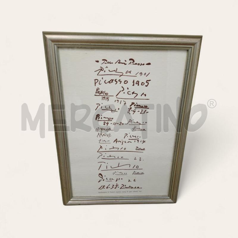 QUADRO FIRME STAMPE PICASSO  | Mercatino dell'Usato Settimo torinese 3