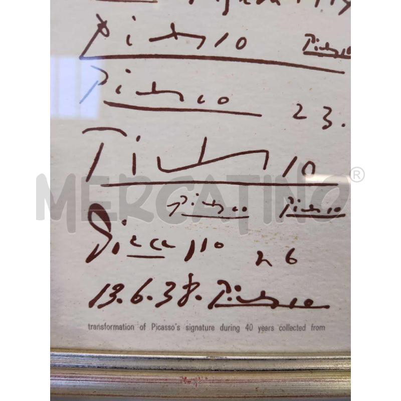 QUADRO FIRME STAMPE PICASSO  | Mercatino dell'Usato Settimo torinese 4