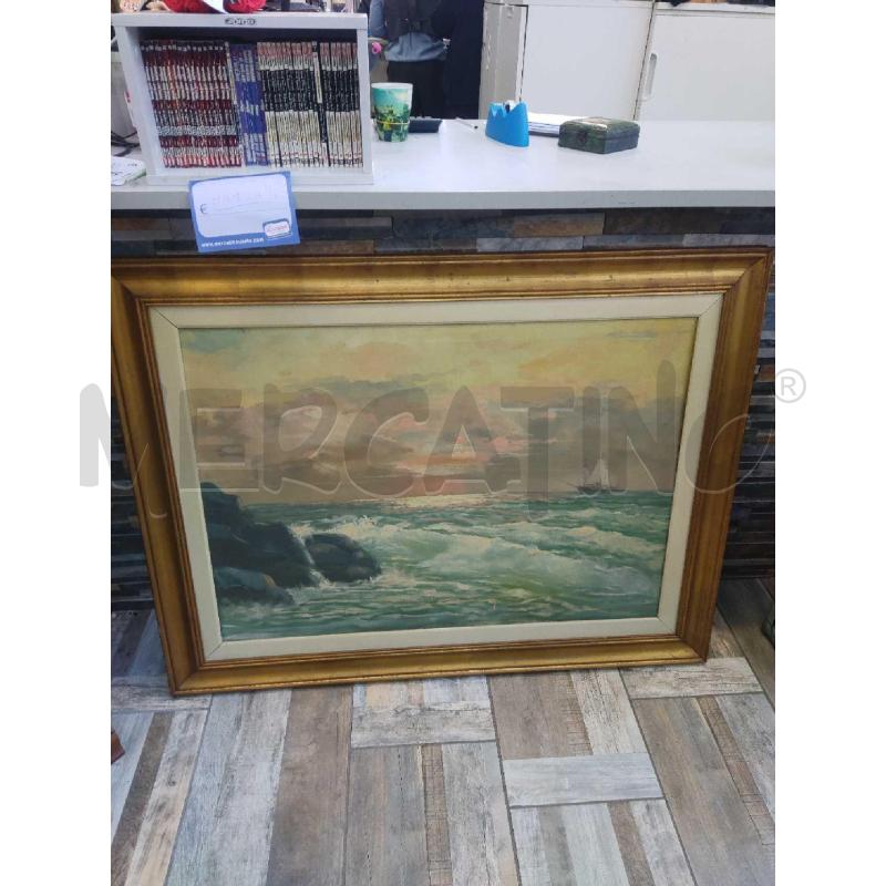 QUADRO PAESAGGIO MARE DIPINTO  | Mercatino dell'Usato Settimo torinese 1