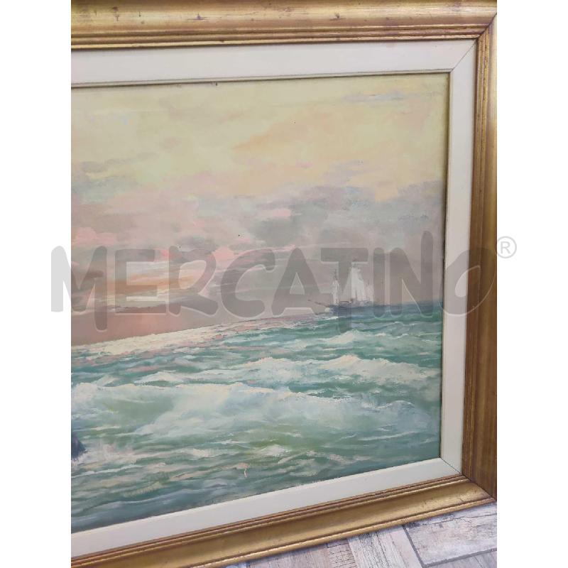 QUADRO PAESAGGIO MARE DIPINTO  | Mercatino dell'Usato Settimo torinese 2