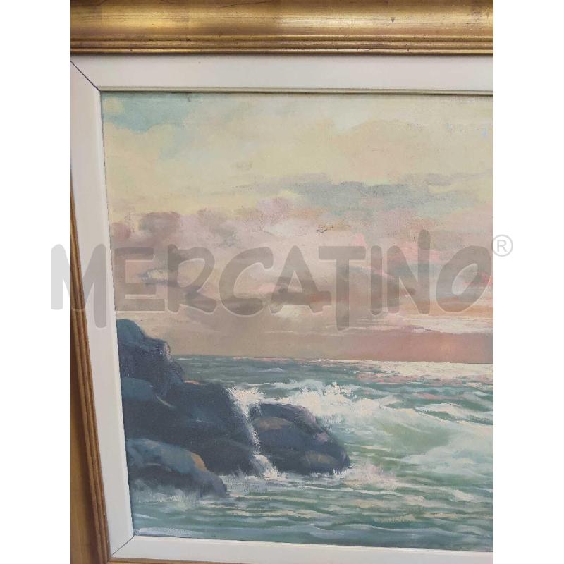 QUADRO PAESAGGIO MARE DIPINTO  | Mercatino dell'Usato Settimo torinese 3