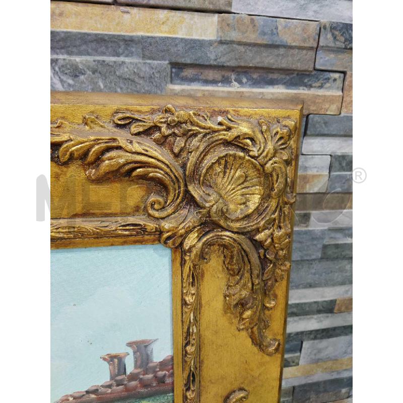 QUADRO PAESAGGIO VENEZIA CORNICE DORATA | Mercatino dell'Usato Settimo torinese 4