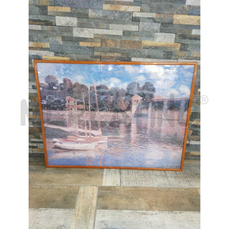 QUADRO STAMPA MONET CON BARCHE | Mercatino dell'Usato Settimo torinese 1
