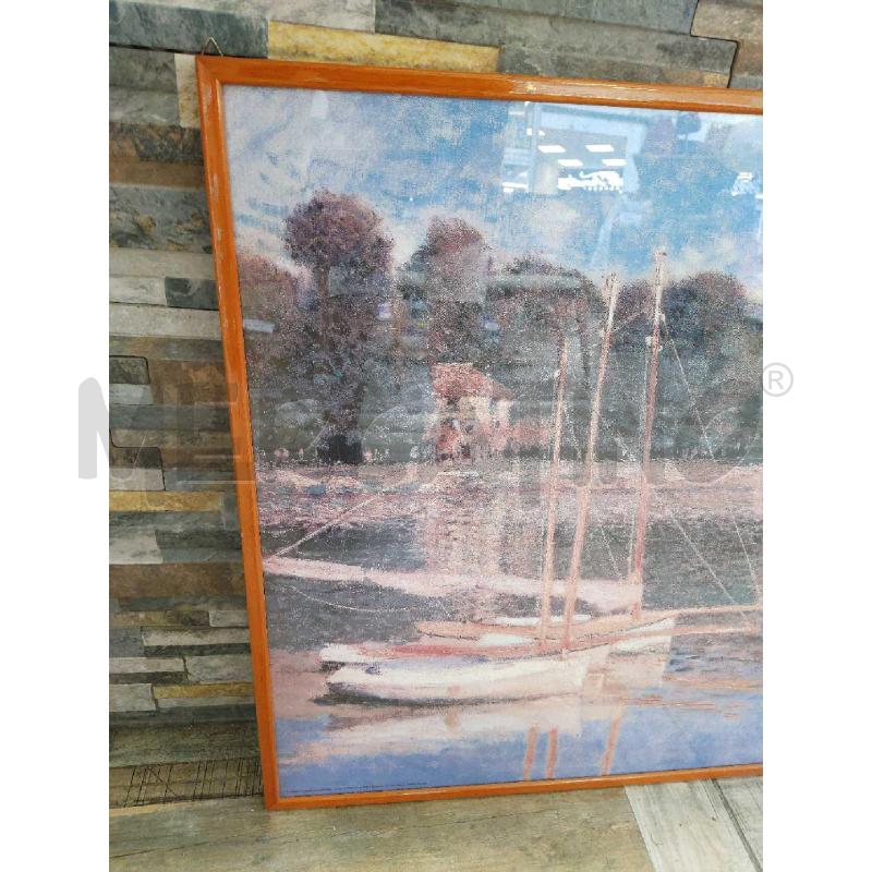QUADRO STAMPA MONET CON BARCHE | Mercatino dell'Usato Settimo torinese 2