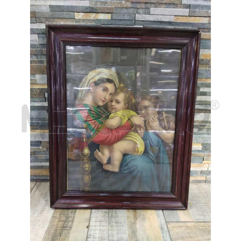 QUADRO STAMPA RELIGIOSO CORNICE MARRONE | Mercatino dell'Usato Settimo torinese 1