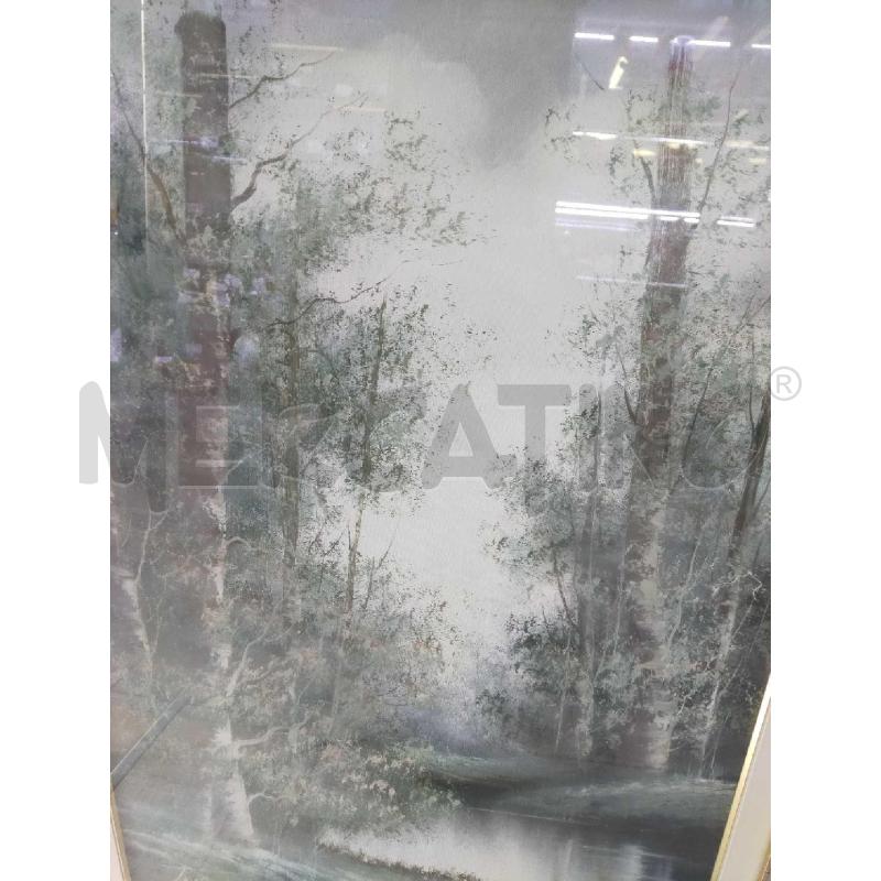 QUADRO TEDESCHI BOSCO DIPINTO CORNICE ARGENTO | Mercatino dell'Usato Settimo torinese 3