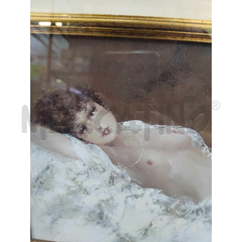 QUADRO  DIPINTO DAMA SDRAIATA OPERA LUIGI ROCCA | Mercatino dell'Usato Settimo torinese 4
