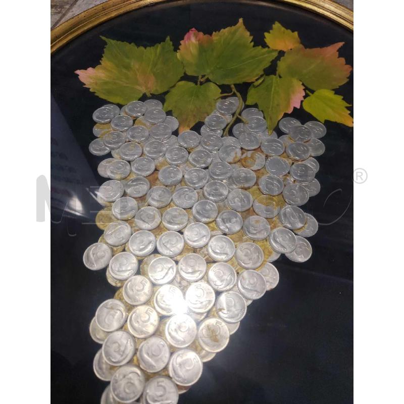 QUADR OVALE CON 5 LIRE GRAPPOLO UVA | Mercatino dell'Usato Settimo torinese 2