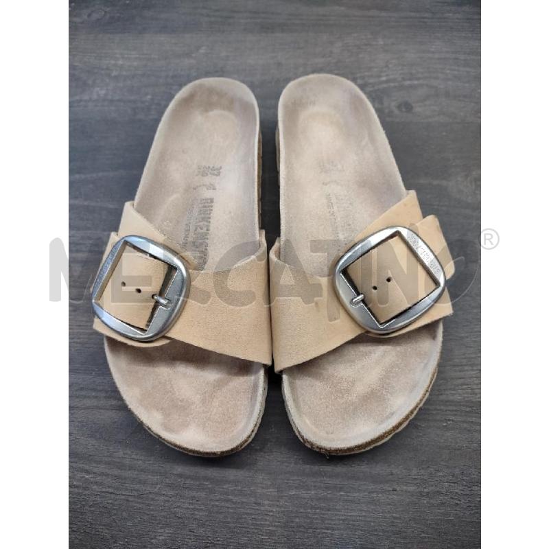 SANDALI BIRKENSTOCK FASCIA PELLE NUDE FIBBIA ARG | Mercatino dell'Usato Settimo torinese 1