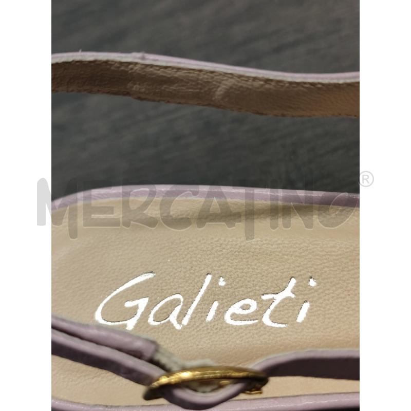 SANDALI CON TACCHETTO GALIETI PELLE LILLA | Mercatino dell'Usato Settimo torinese 5