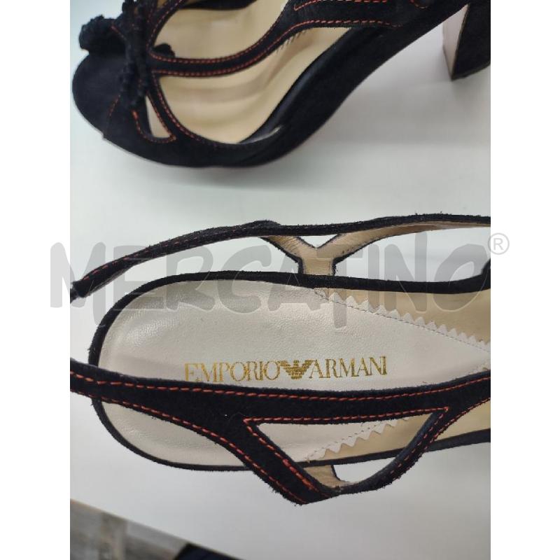 SANDALI CON TACCO EMPORIO ARMANI PELLE SCAMOSCIATA | Mercatino dell'Usato Settimo torinese 4