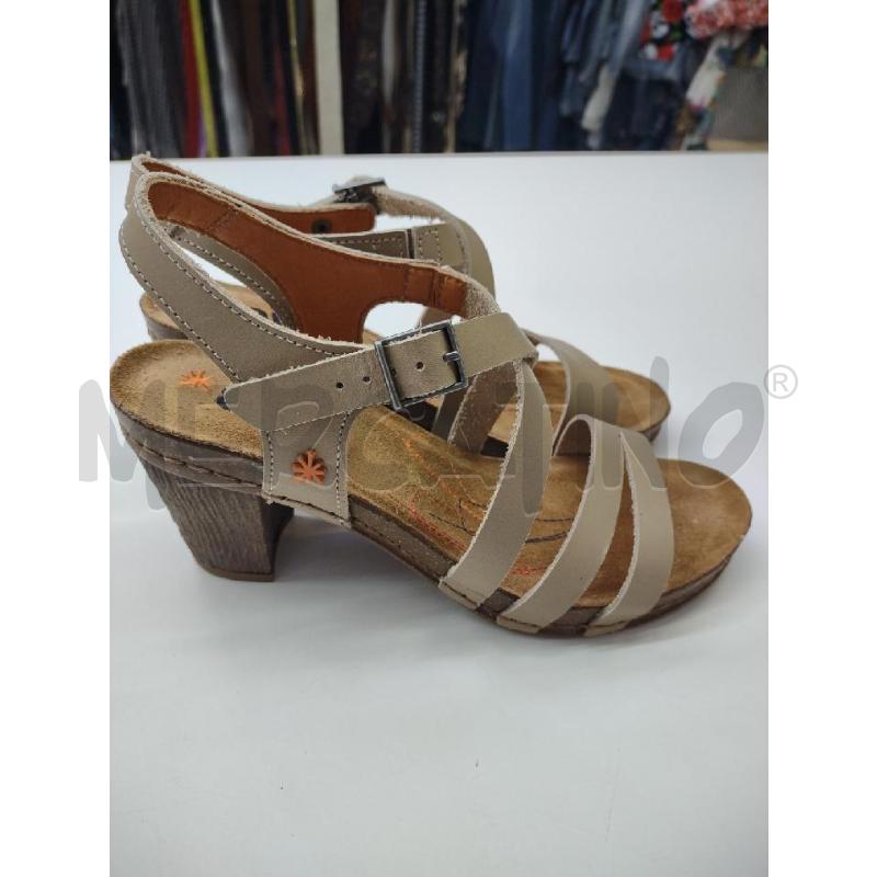SANDALI DONNA ART BEIGE TACCO FASCE | Mercatino dell'Usato Settimo torinese 1