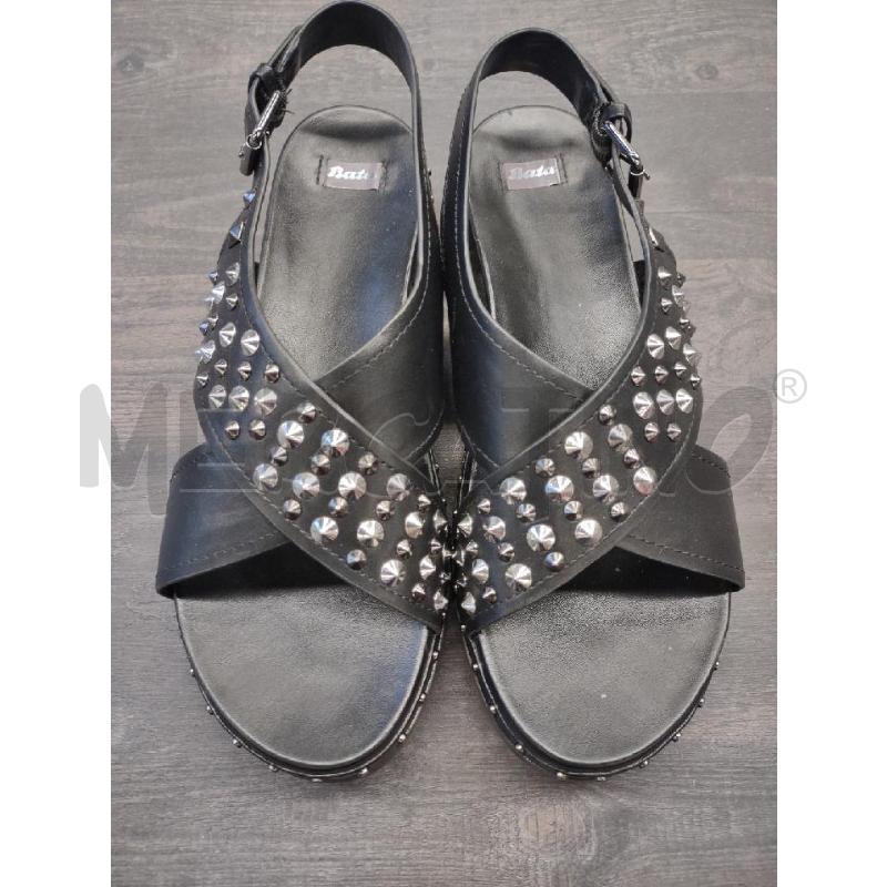 SANDALI DONNA BATA PELLE BORCHIETTE ARGENTO | Mercatino dell'Usato Settimo torinese 1