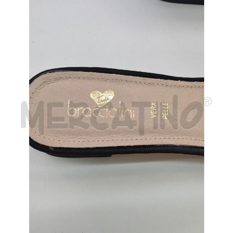 SANDALI DONNA BRACCIALINI NERI BORCHIE | Mercatino dell'Usato Settimo torinese 3