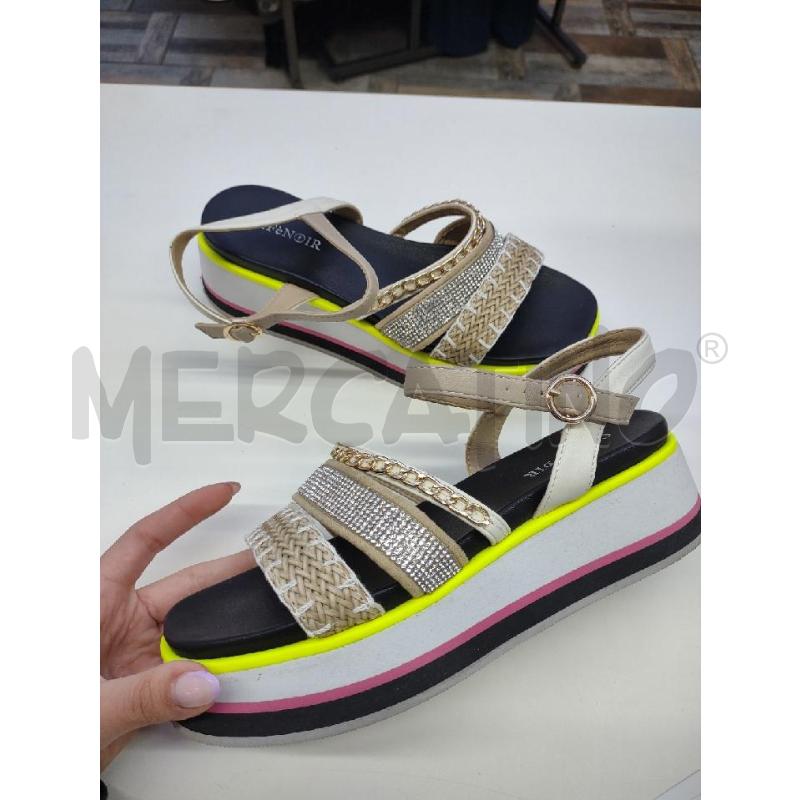 SANDALI DONNA CAFENOIR FASCE STRASS CATENE INTRECCIATA FASCE FLUO | Mercatino dell'Usato Settimo torinese 3