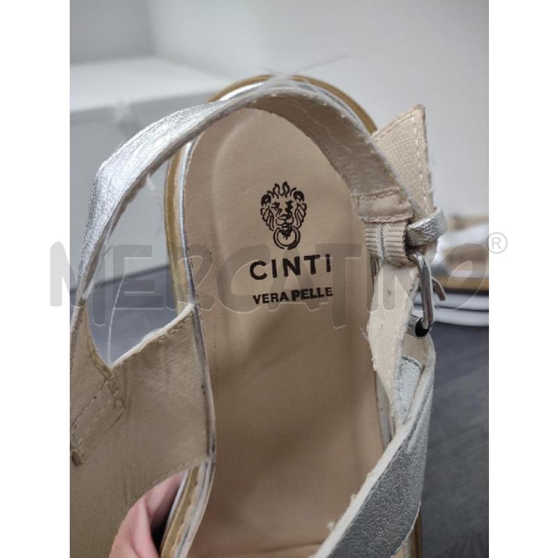 SANDALI DONNA CINTI PELLE ARGENTO FASCE | Mercatino dell'Usato Settimo torinese 4