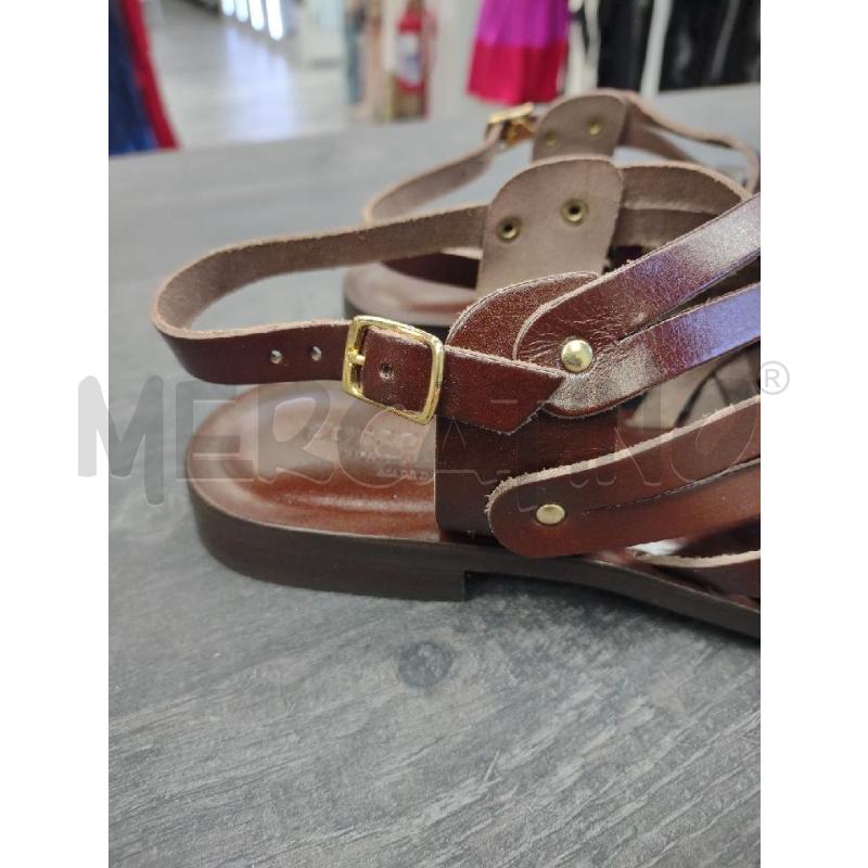 SANDALI DONNA CORSO ROMA PELLE INTRECC. MARRONE | Mercatino dell'Usato Settimo torinese 3