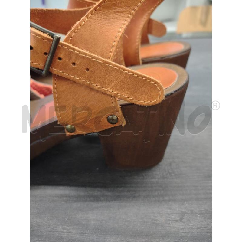 SANDALI DONNA IOAF PELLE ARANCIO PARTE INTRECCIO | Mercatino dell'Usato Settimo torinese 3