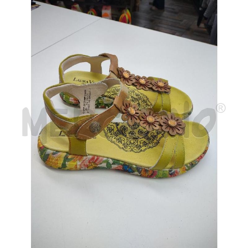 SANDALI DONNA LAURA VITA GIALLO FIORELLINI  | Mercatino dell'Usato Settimo torinese 1