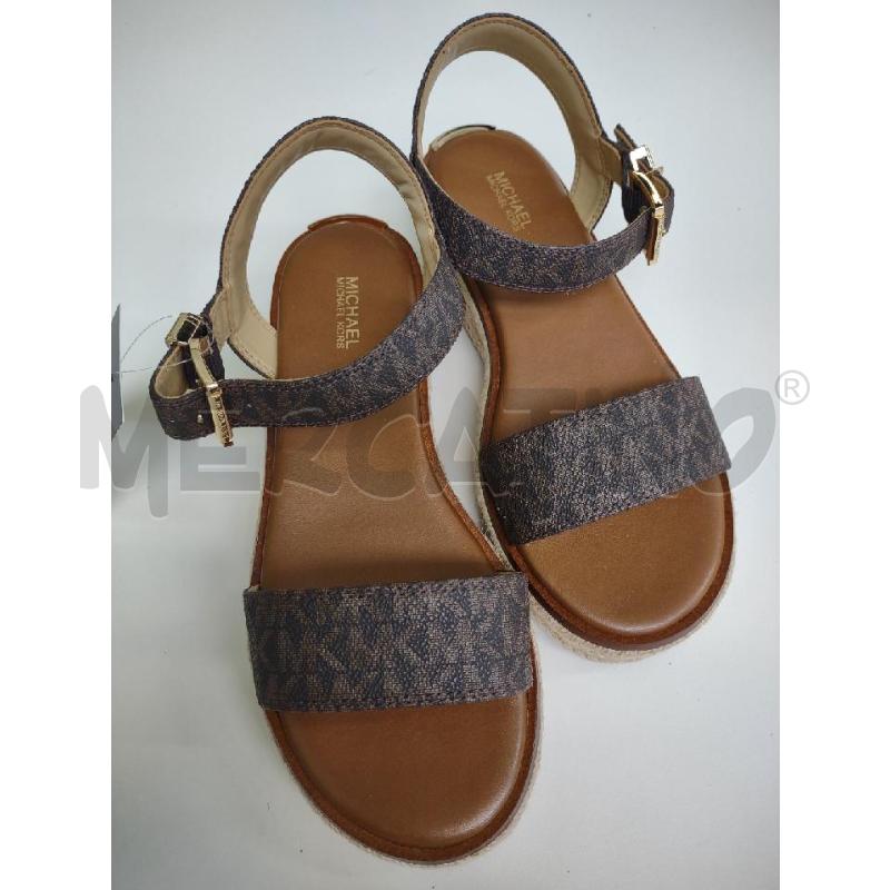 SANDALI DONNA MICHAEL KORS MARRONE LOGHI  | Mercatino dell'Usato Settimo torinese 1