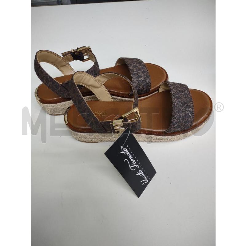 SANDALI DONNA MICHAEL KORS MARRONE LOGHI  | Mercatino dell'Usato Settimo torinese 2