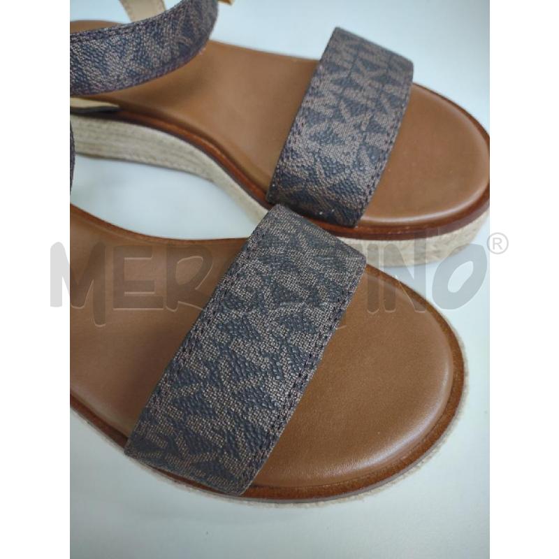 SANDALI DONNA MICHAEL KORS MARRONE LOGHI  | Mercatino dell'Usato Settimo torinese 4