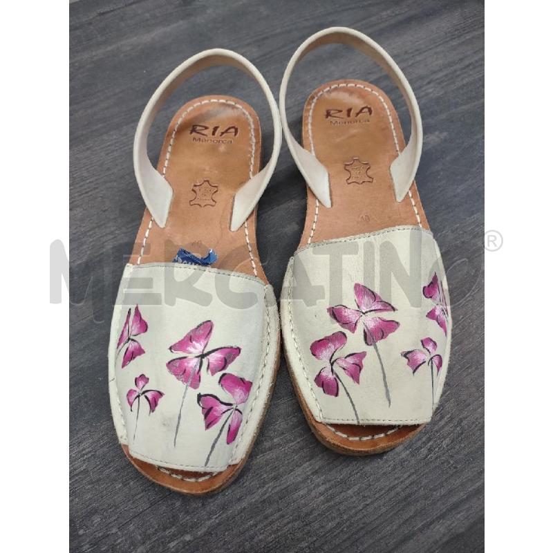 SANDALI DONNA RIA MENORCA FIORI FUCSIA | Mercatino dell'Usato Settimo torinese 1