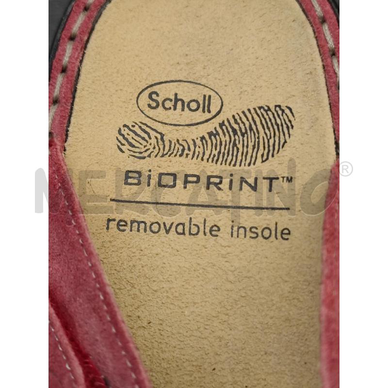 SANDALI DONNA SCHOLL BIOPRINT ROSSE SCAMOSCIATE | Mercatino dell'Usato Settimo torinese 3