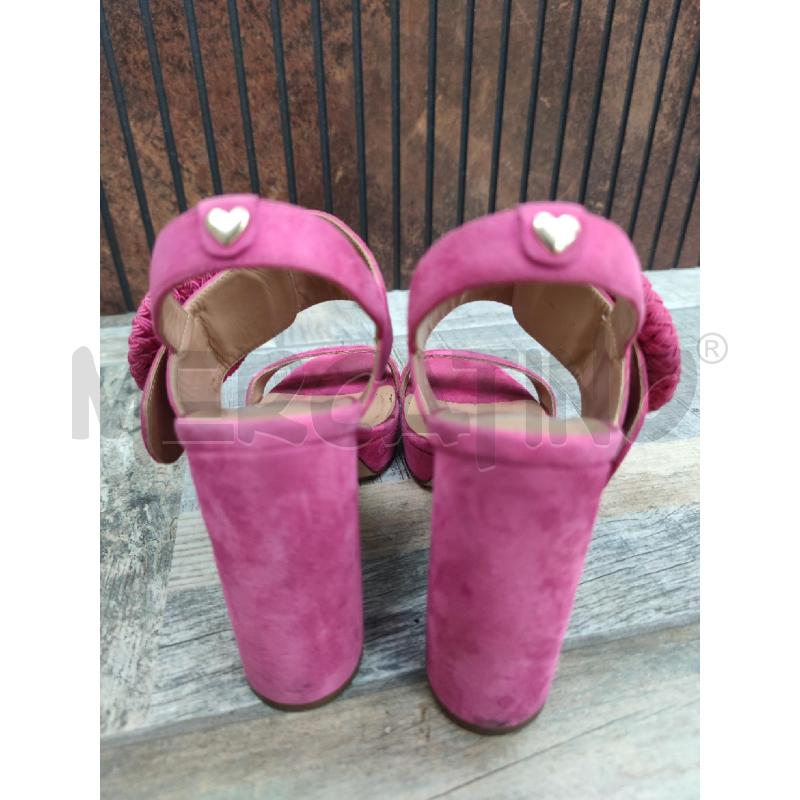 SANDALI DONNA TWINSET TACCO FUCSIA PELLE  | Mercatino dell'Usato Settimo torinese 5
