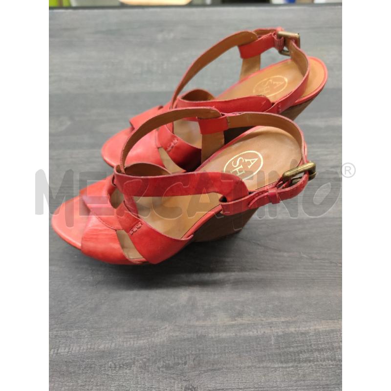 SANDALI DONNA ZEPPA ASH PELLE ROSSA | Mercatino dell'Usato Settimo torinese 1