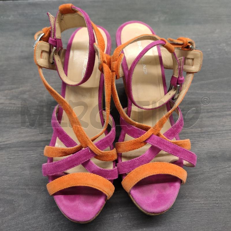 SANDALI DONNA ZEPPA PENNYBLACK FUCSIA ARANCIO PELLE | Mercatino dell'Usato Settimo torinese 2