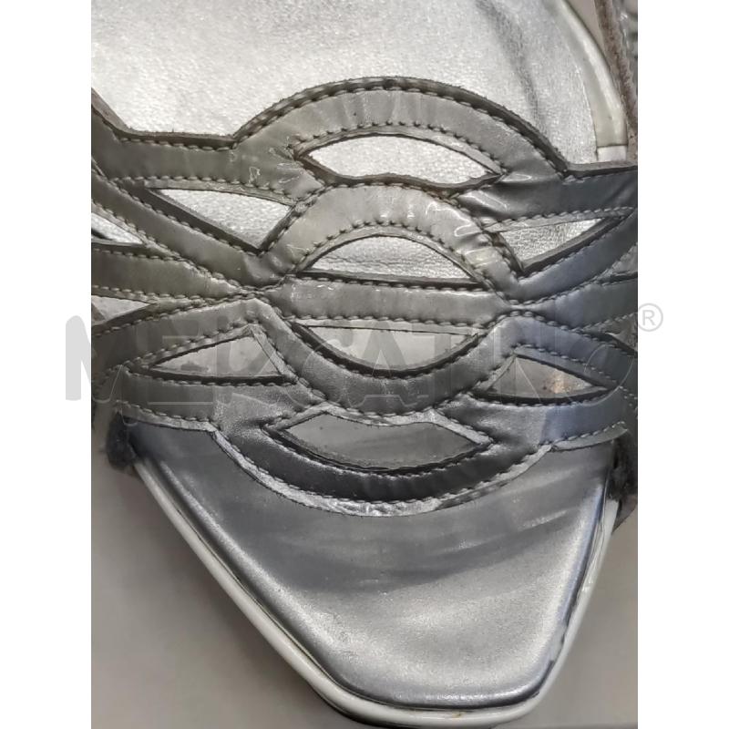 SANDALI GIORGIO ARMANI TACCO 12CM PELLE ARGENTO | Mercatino dell'Usato Settimo torinese 3
